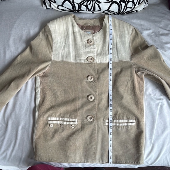 Trachten-mad’l Authentic Suede & Linen Jacket | Size L | Made in 🇩🇪 | Paid 500 - Picture 5 of 16